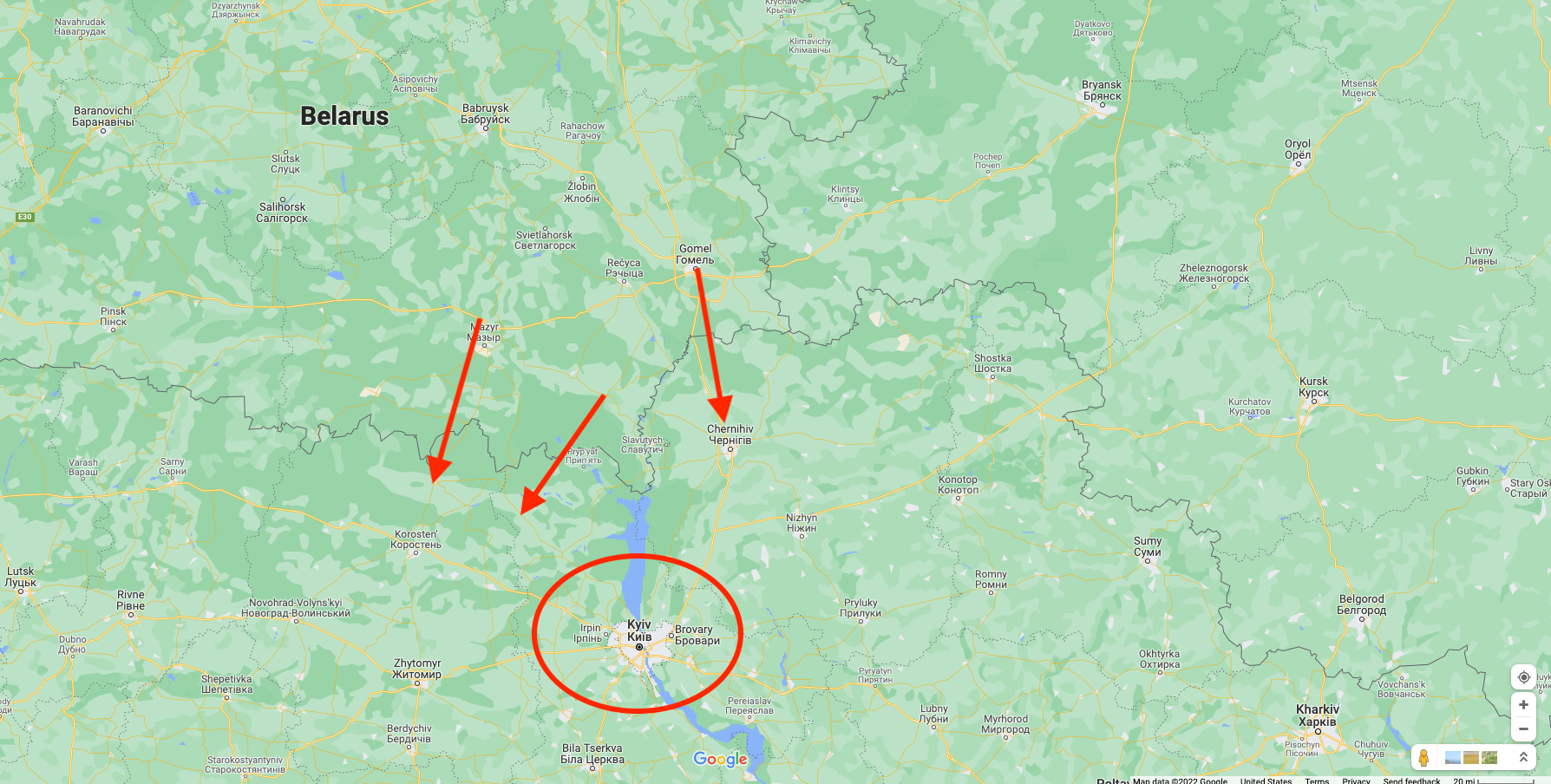 Russian force dispositions/Kyiv (Feb 17)